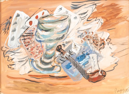 Composition à la pipe et aux cartes